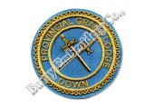 Masonic Regalia Sword Round Shape Hands Embroidery Blazer Badge
